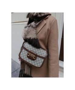 Alternative view of Gucci 1955 Horsebit Brown GG Supreme Canvas Shoulder Bag 25cm