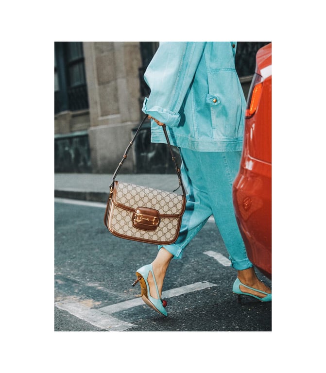 Gucci 1955 Horsebit Brown GG Supreme Canvas Shoulder Bag 25cm - Image 3
