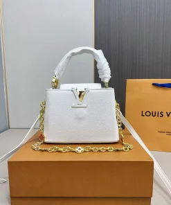 Alternative view of Louis Vuitton Capucines Mini White 21Cm M23718, Designer Handbags, Womens Purse, luxury bags