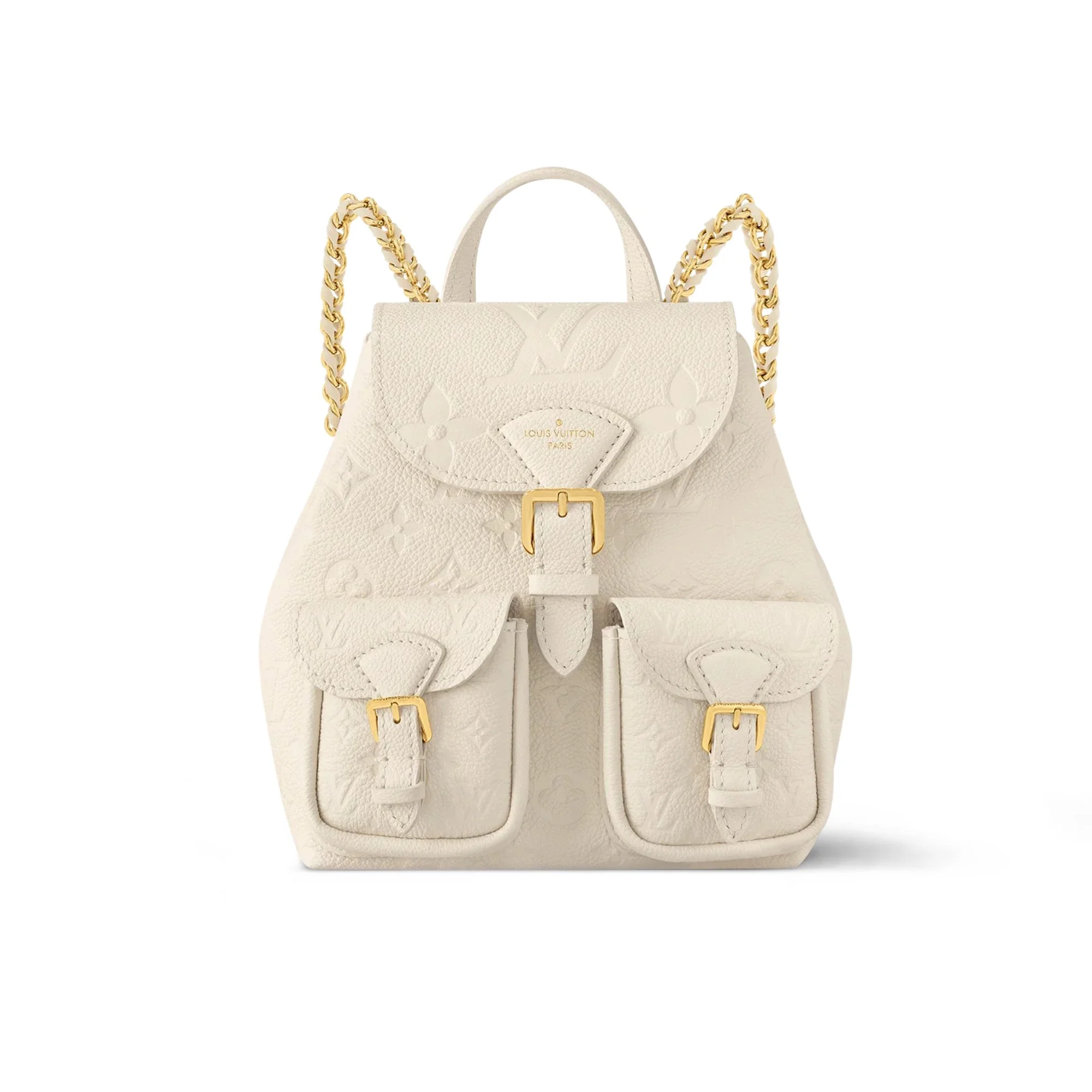 Louis Vuitton Backup Backpack Monogram Empreinte Leather Cream M47106 22cm/ 8.7cm, Designer Handbags, Womens Purse, luxury bags