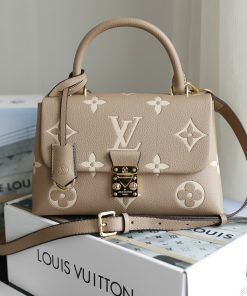 Luxury Monogram Top Handle Bag 24cm Color Beige/Cream