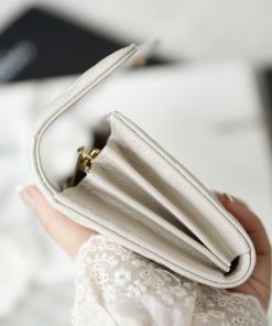 Alternative view of Premium Ivory Grained Quilted Flap Wallet