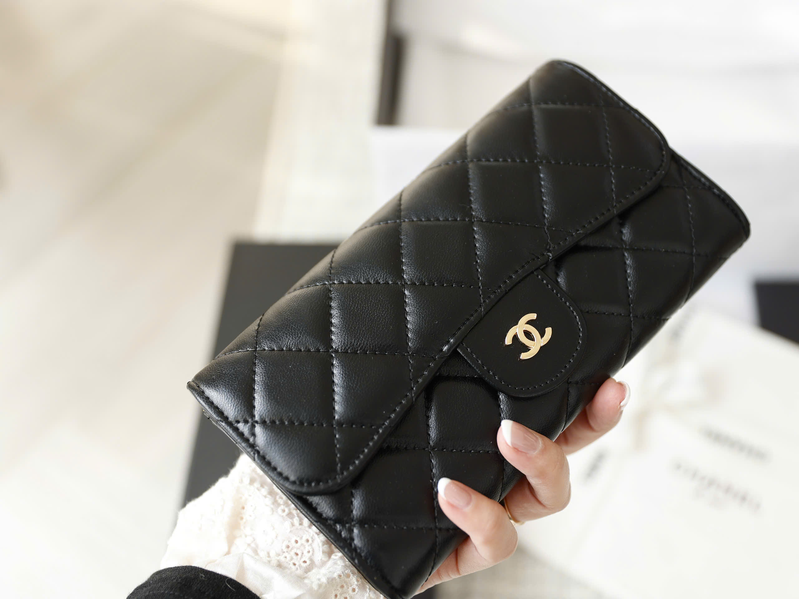 Premium Caviar Leather Flap Wallet - Image 6