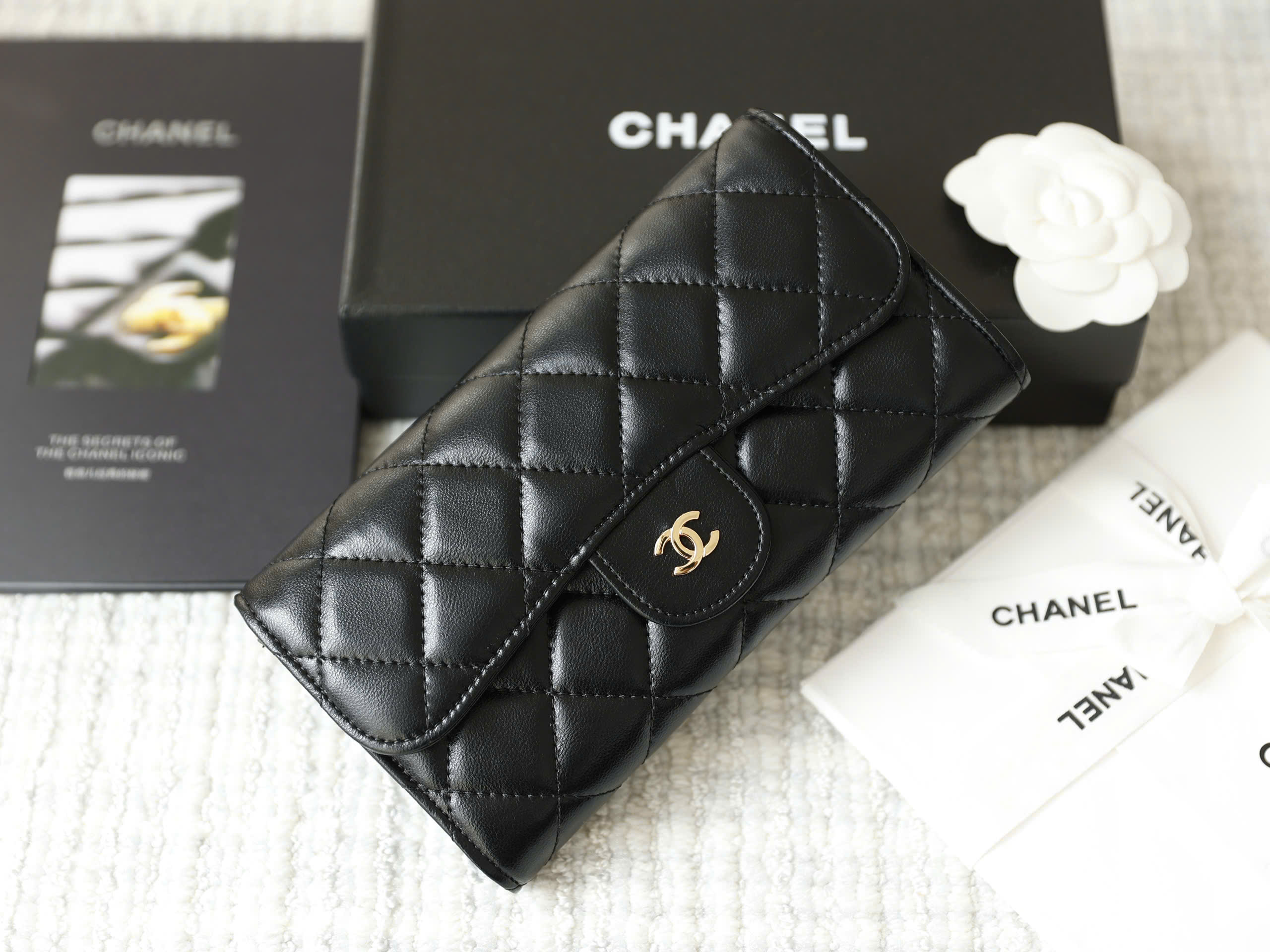 Premium Caviar Leather Flap Wallet - Image 2