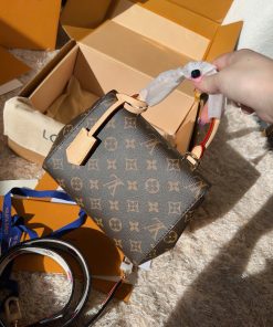 Mirror Image Edition Monogram Top-Handle Satchel Bag - Heritage Brown