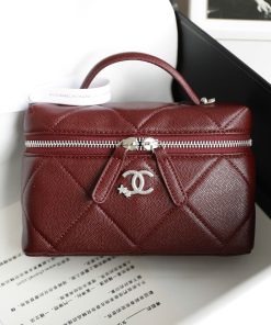 Master Craftsmanship Quilted Vanity Case Shoulder Bag 18cm - Onyx RED