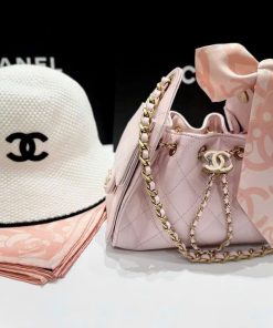 Alternative view of Boutique Edition Diamond Quilted Drawstring Bucket Bag 26cm - Blush Pink