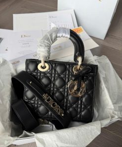 Alternative view of Boutique Edition Cannage Quilted Matte Leather Top-Handle Bag - Onyx Black Size 20cm