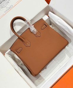 Alternative view of Classic Structured Top Handle Bag - Size 27 (Gold Tan with GHW)