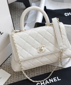 Alternative view of Diamond Quilted Top Handle Flap Bag - Size 23 (Premium Collection)