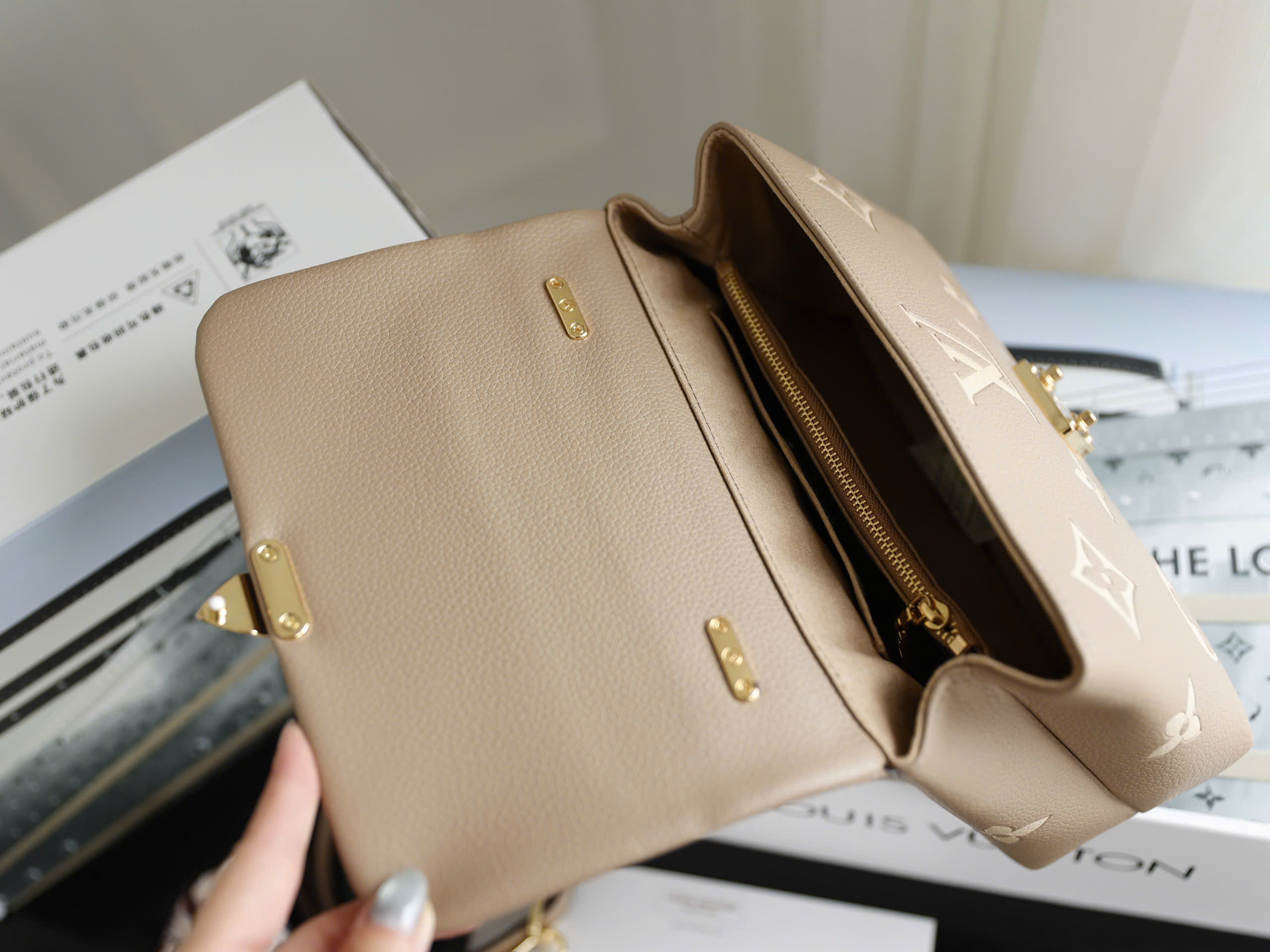 Monogram Embossed Top Handle Flap Bag - Size 24 (Premium Leather) - Image 12
