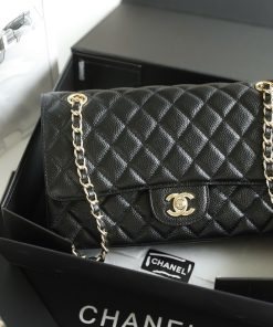 Alternative view of Timeless Diamond Quilted Double Flap Bag - Size 25 (Premium Caviar)
