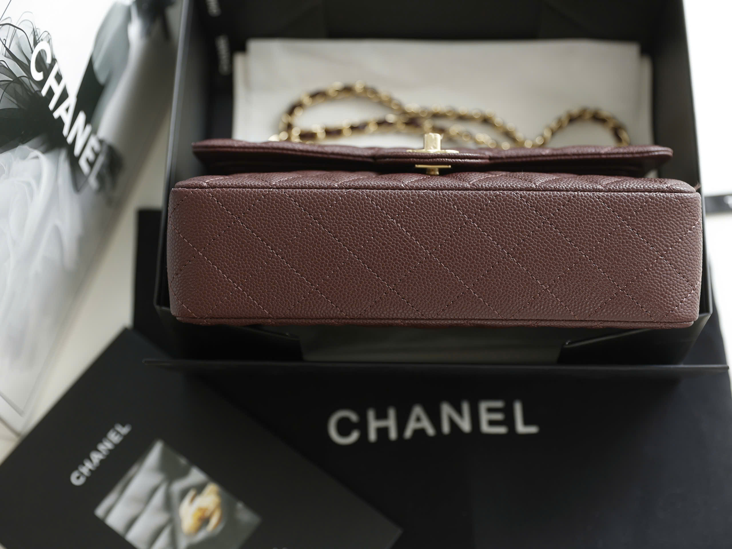 Timeless Diamond Quilted Double Flap Bag - Size 25 (Premium Caviar) - Image 17