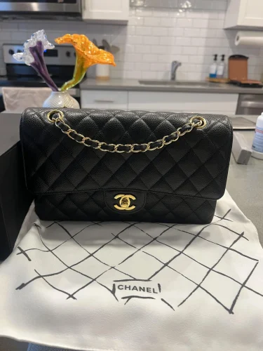 Timeless Diamond Quilted Double Flap Bag - Size 25 (Premium Caviar) photo review