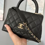 Diamond Quilted Top Handle Flap Bag - Size 23 (Premium Collection) photo review