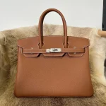 Classic Structured Top Handle Bag - Size 25 (Gold Tan with GHW) photo review