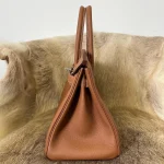 Classic Structured Top Handle Bag - Size 25 (Gold Tan with GHW) photo review