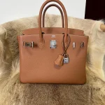 Classic Structured Top Handle Bag - Size 25 (Gold Tan with GHW) photo review